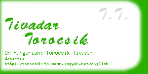 tivadar torocsik business card