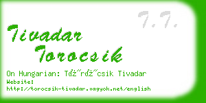 tivadar torocsik business card